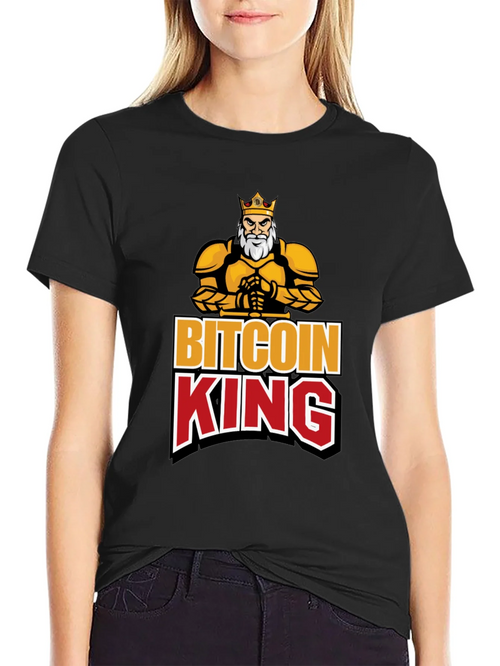 Bitcoin King Black Graphic T-Shirt
