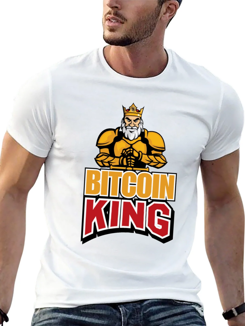 Bitcoin King Black Graphic T-Shirt