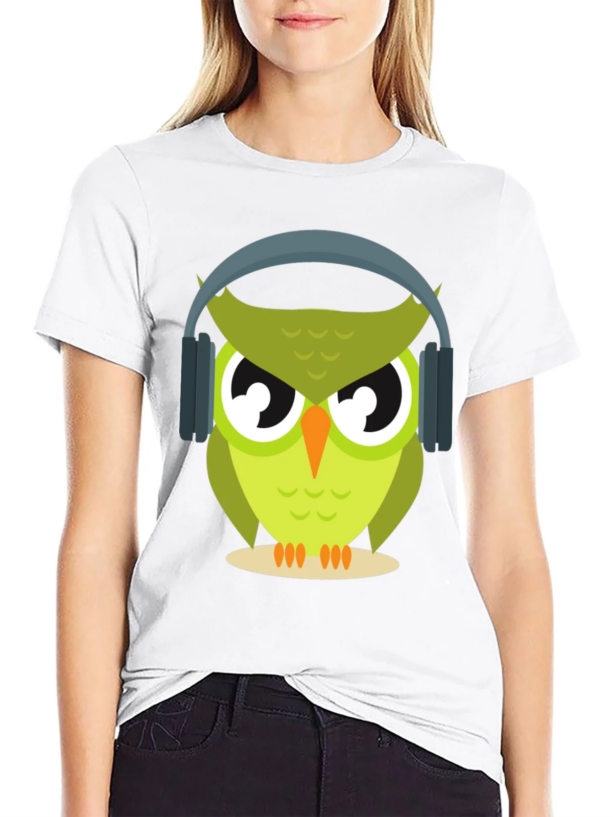 Owl with Headphones Graphic Tee - Cool & Trendy