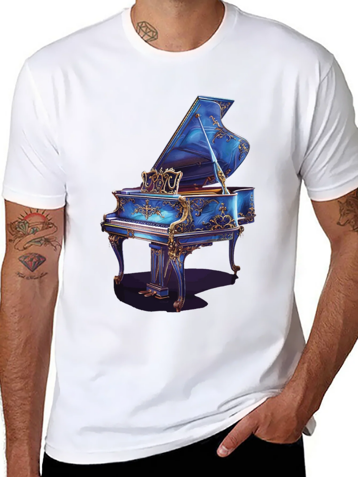 Grand Piano Graphic Tee - Stylish Music Lover Shirt