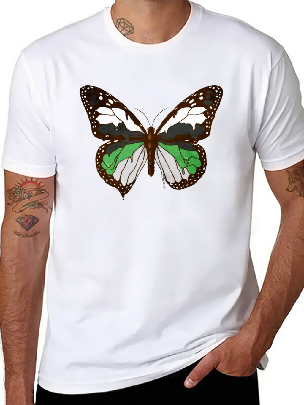 Butterfly Graphic T-Shirt - Black Cotton Tee