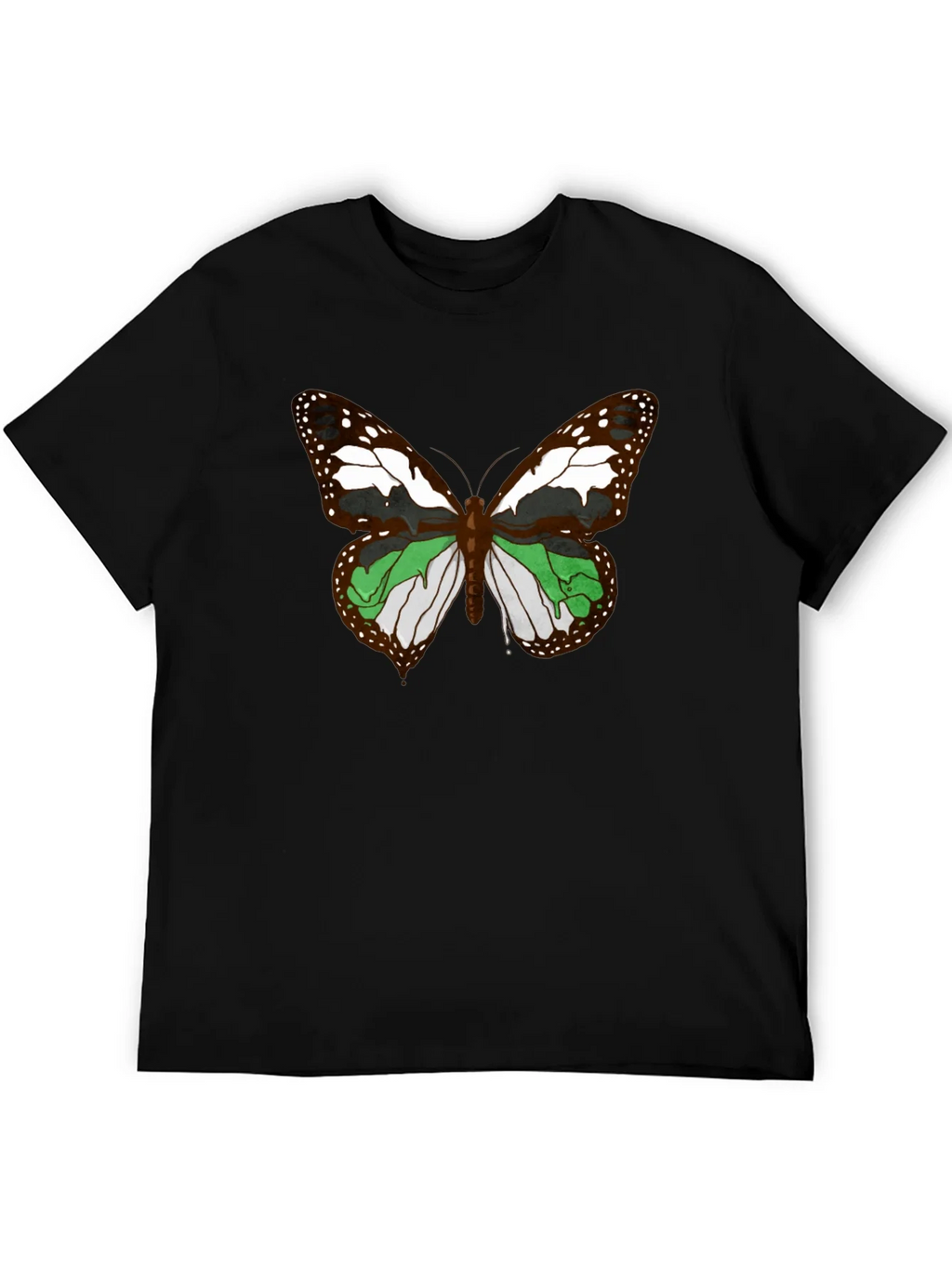 Butterfly Graphic T-Shirt - Black Cotton Tee