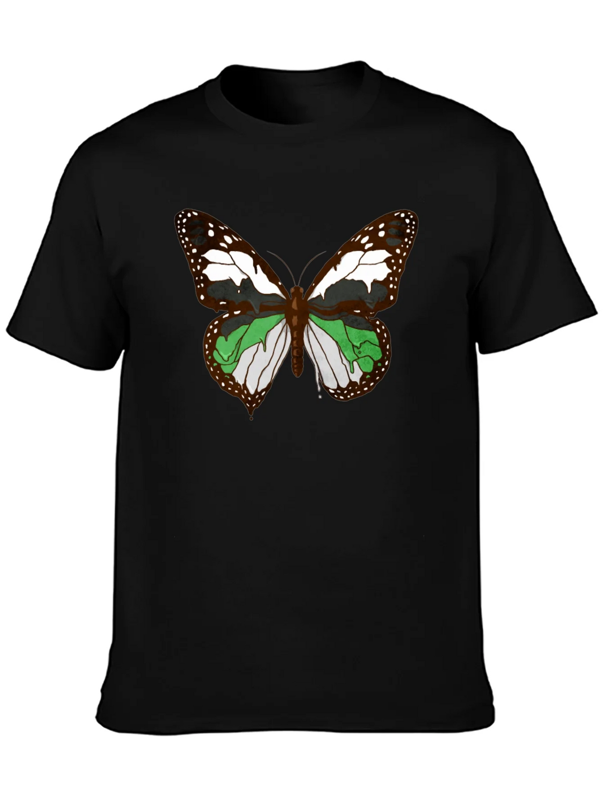 Butterfly Graphic T-Shirt - Black Cotton Tee