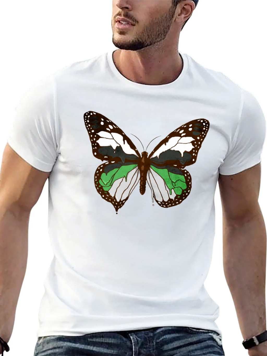 Butterfly Graphic T-Shirt - Black Cotton Tee