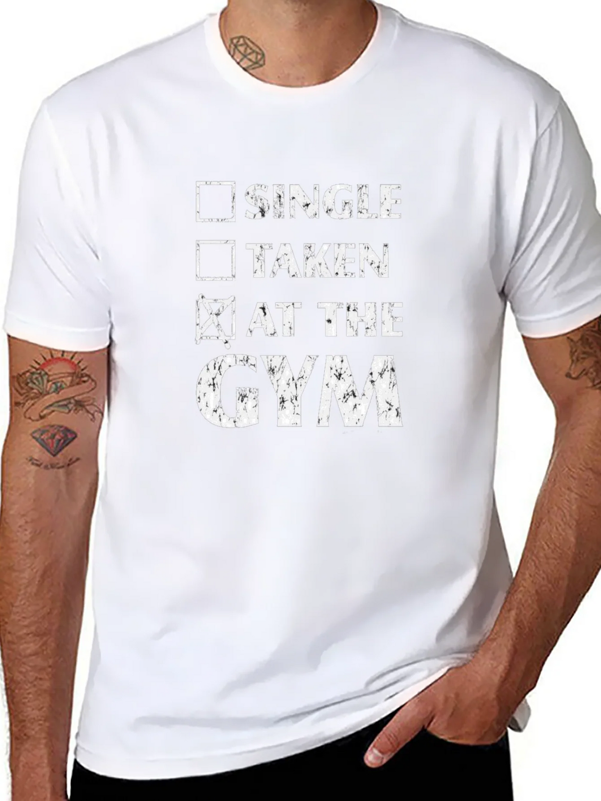 Gym Lover Graphic Tee - Single Taken At The Gym T-Shirt
