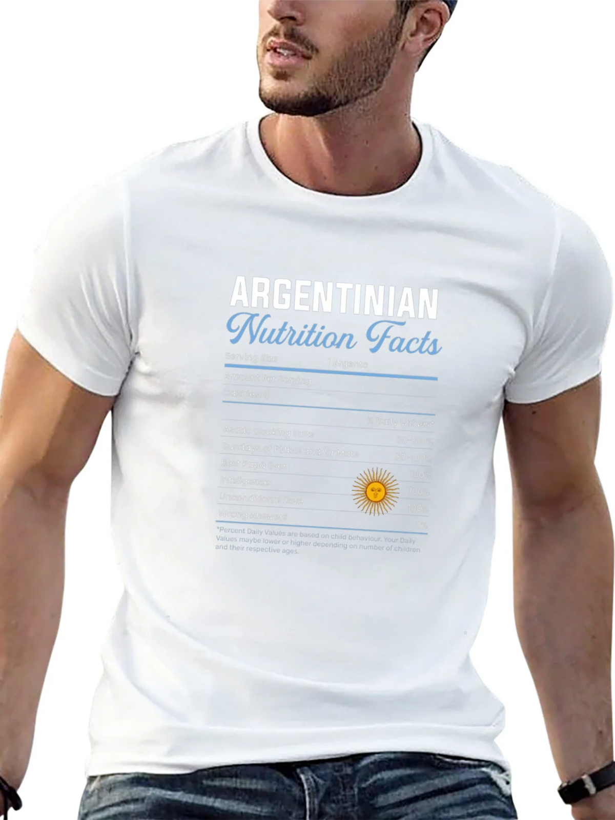 Argentinian Nutrition Facts Graphic T-Shirt