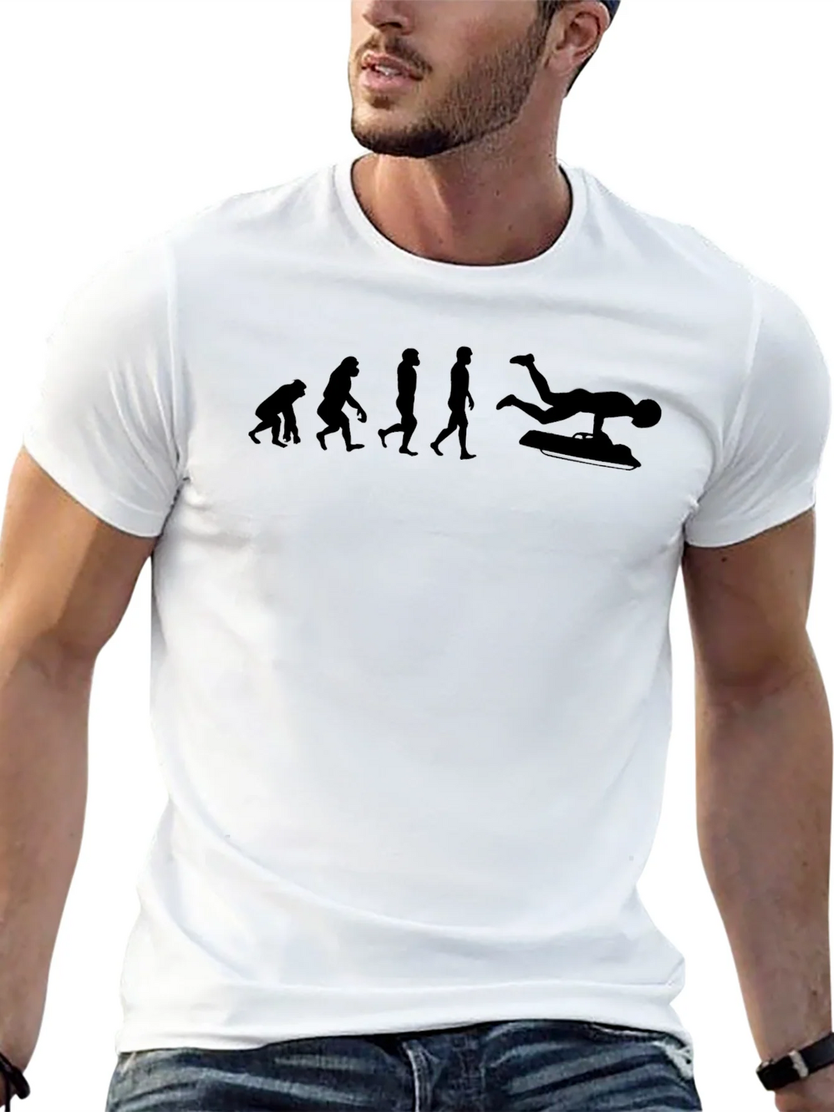 Evolution of Bodyboarding Black T-Shirt
