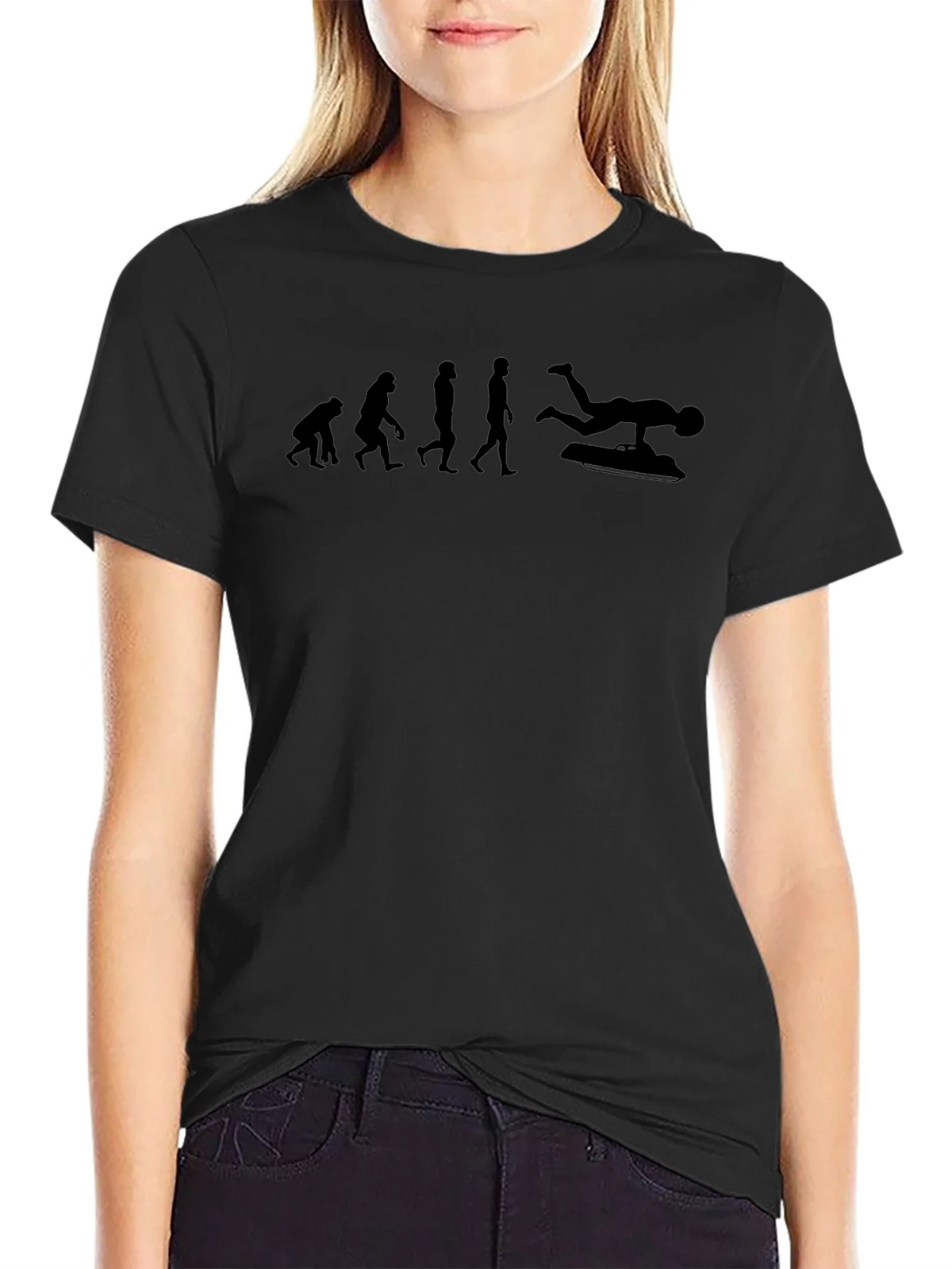 Evolution of Bodyboarding Black T-Shirt