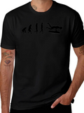 Evolution of Bodyboarding Black T-Shirt