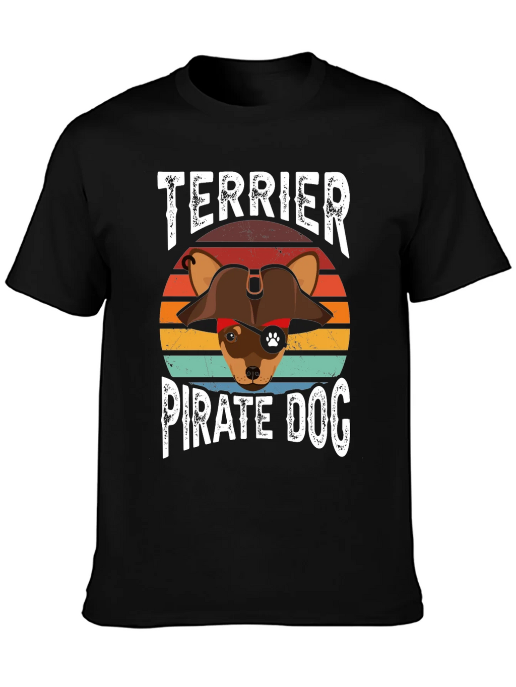 Terrier Pirate Dog Graphic T-Shirt