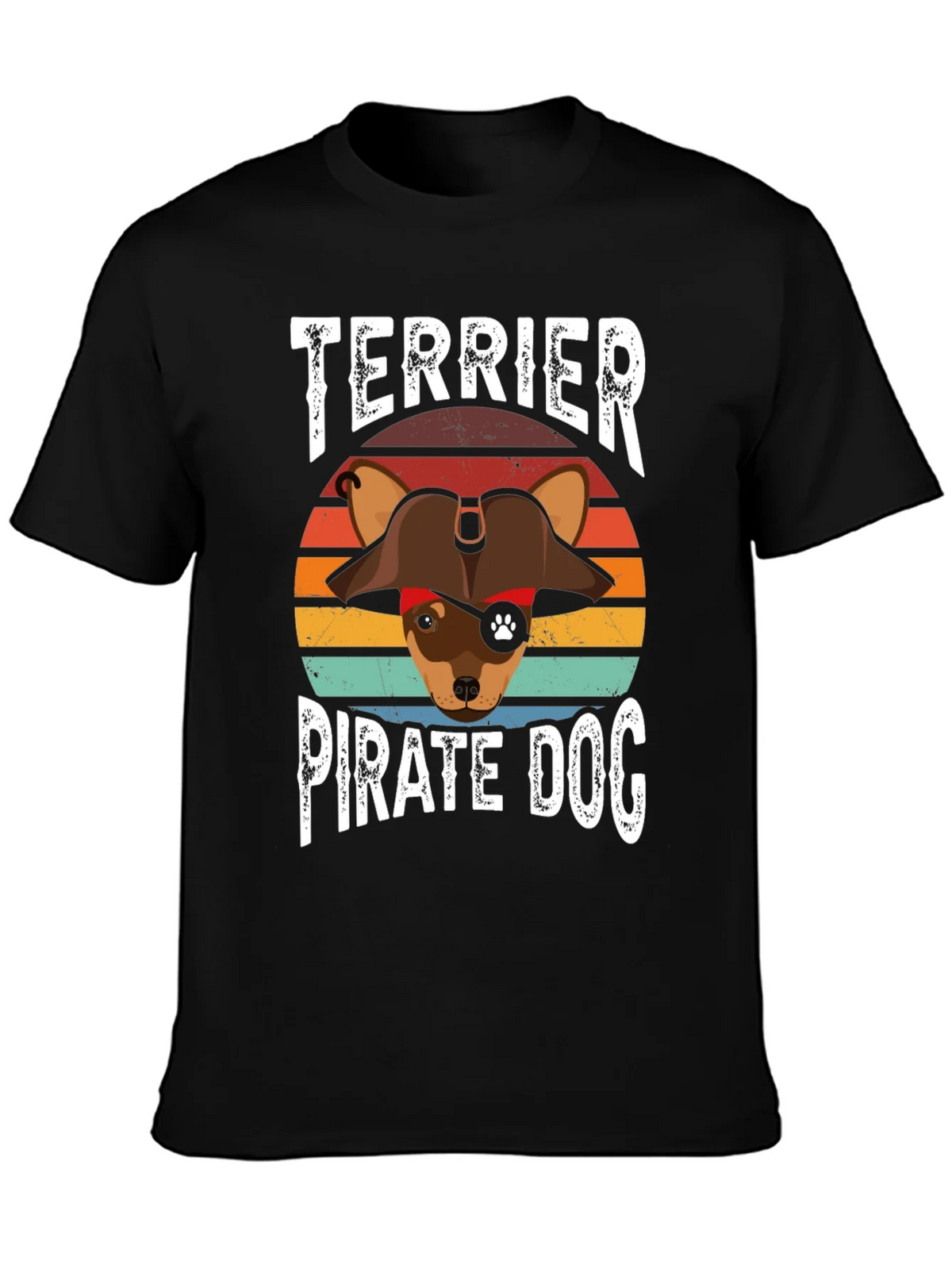 Terrier Pirate Dog Graphic T-Shirt