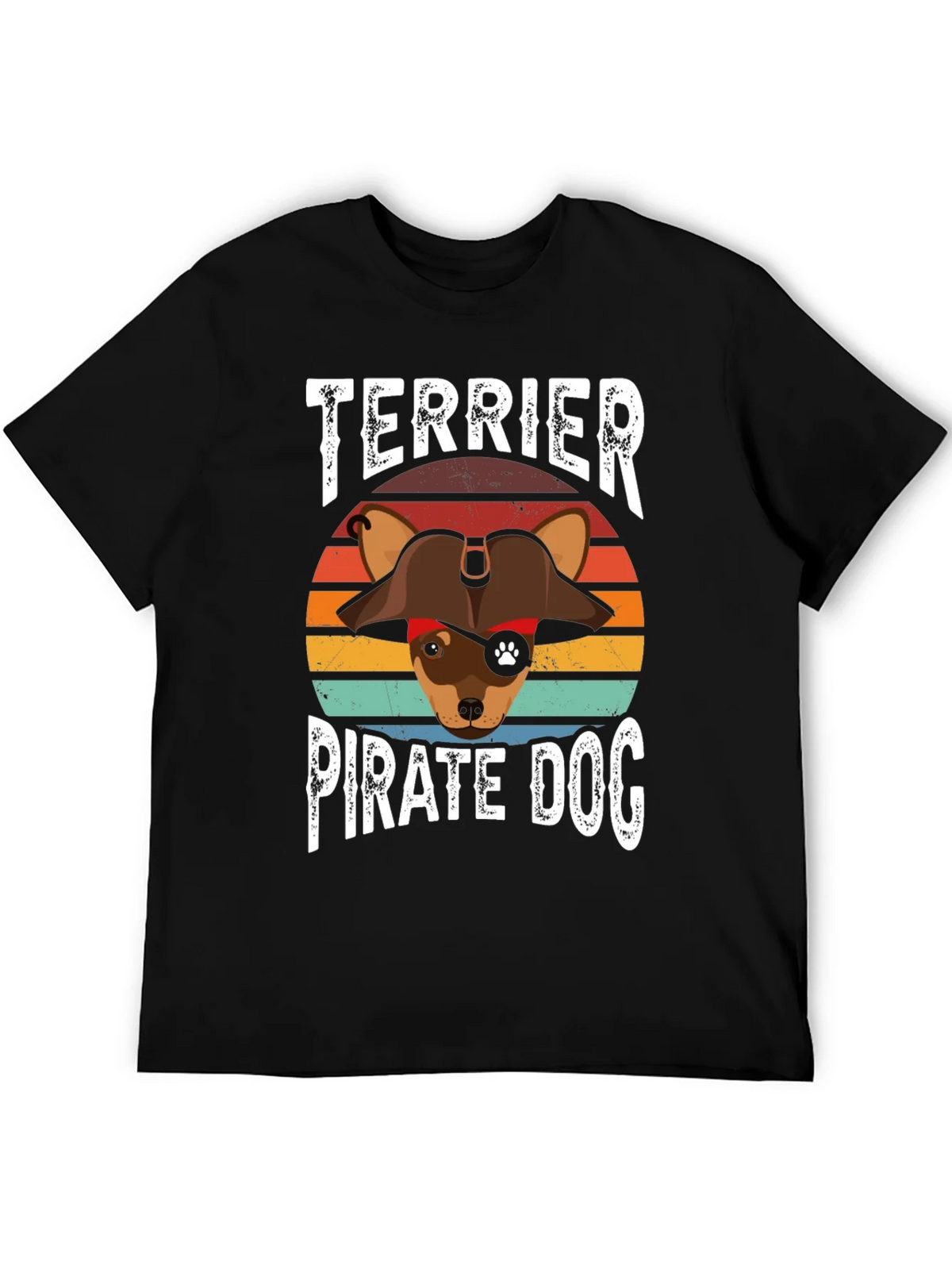 Terrier Pirate Dog Graphic T-Shirt