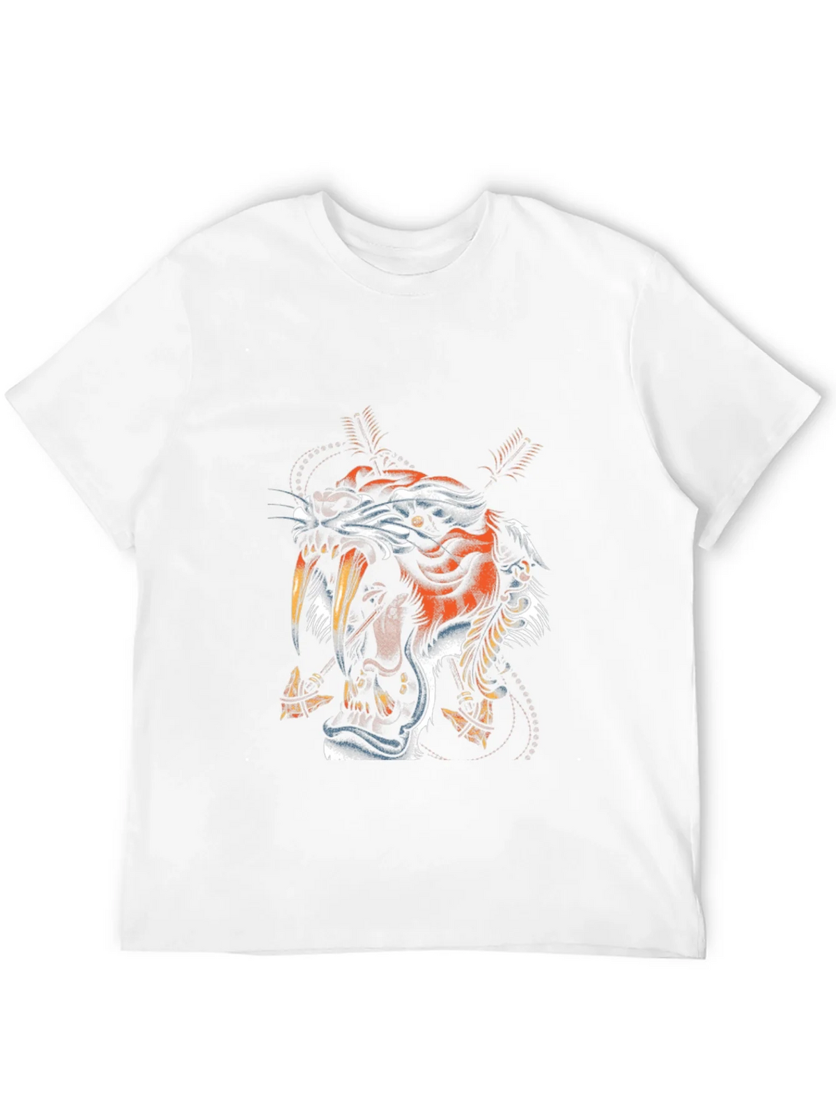 Tiger Graphic Print Black T-Shirt
