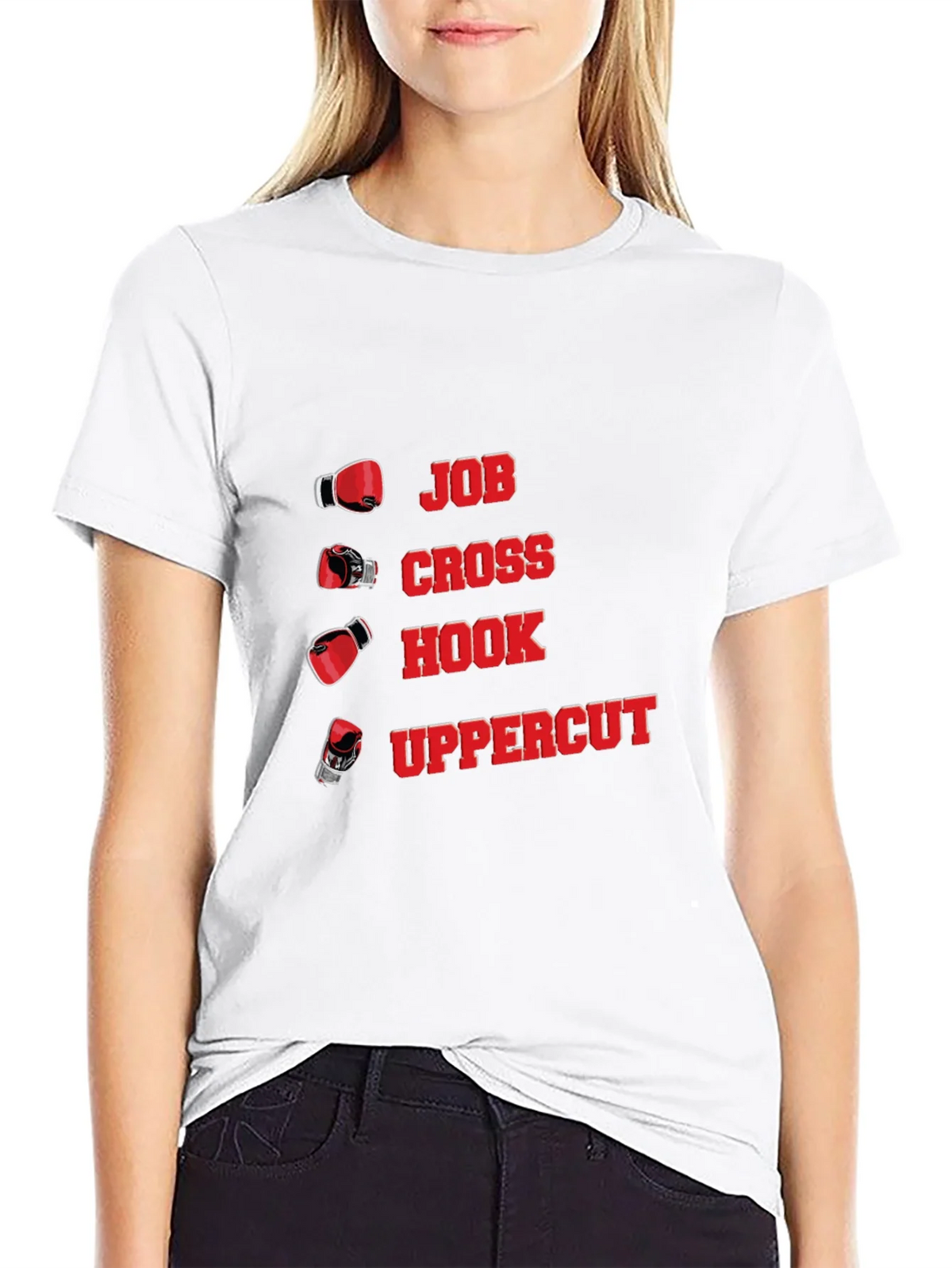Boxing Punch T-Shirt - Jab Cross Hook Uppercut