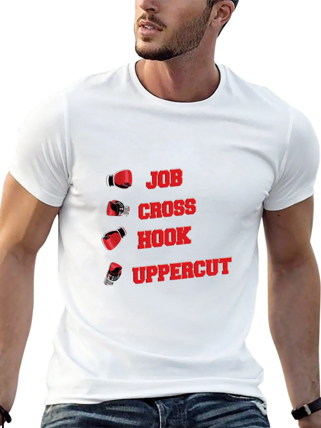 Boxing Punch T-Shirt - Jab Cross Hook Uppercut