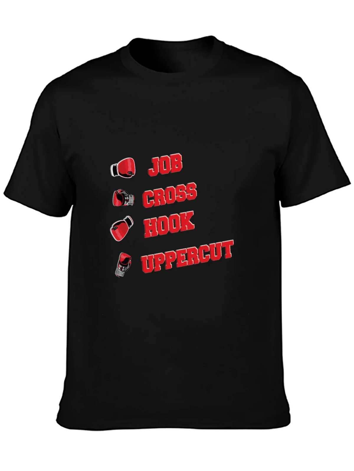 Boxing Punch T-Shirt - Jab Cross Hook Uppercut