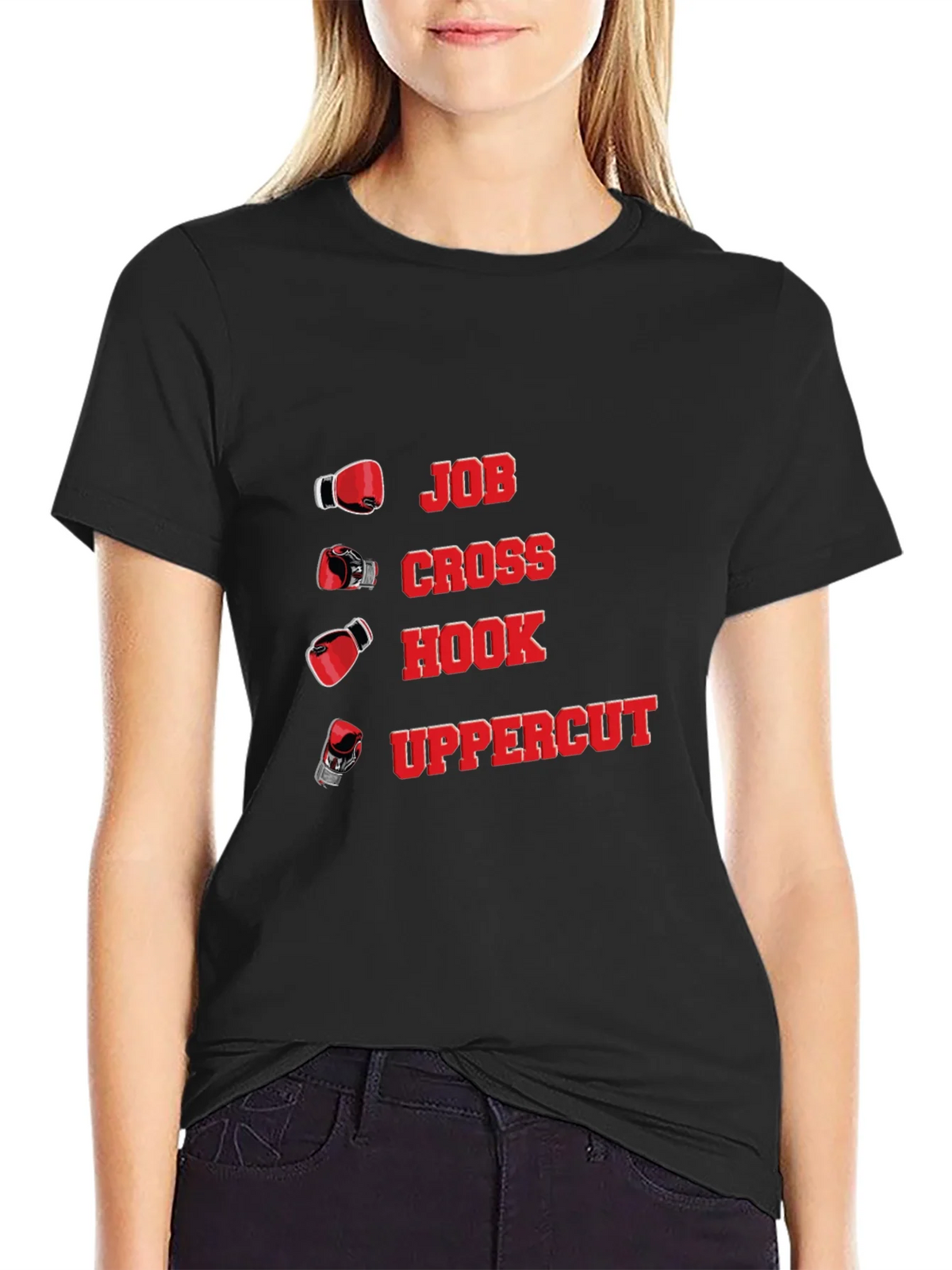 Boxing Punch T-Shirt - Jab Cross Hook Uppercut