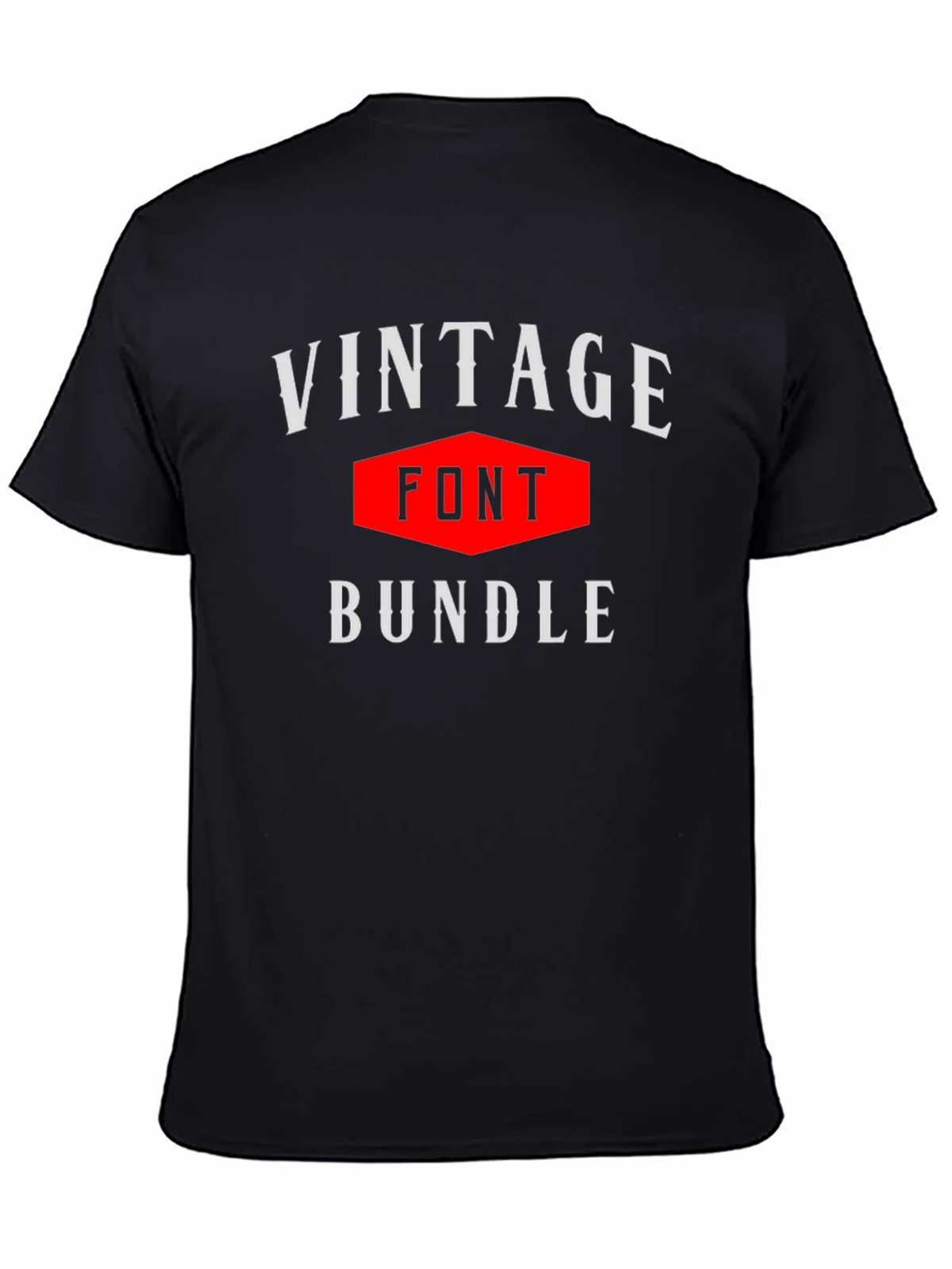 Vintage Font Bundle Graphic Tee - Classic Design