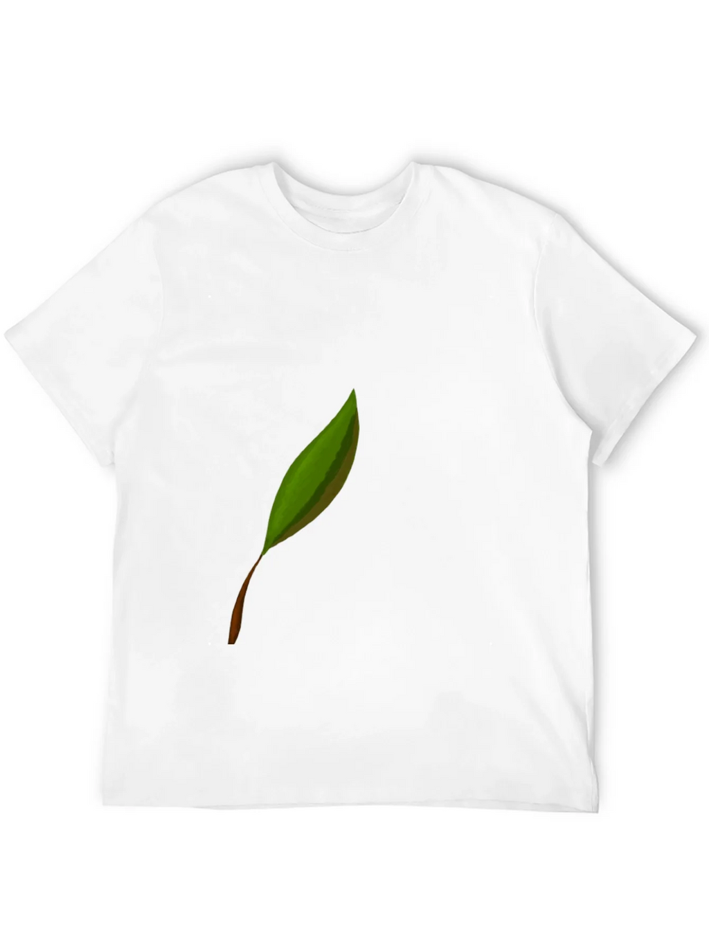 Leaf Graphic Print Black Tee