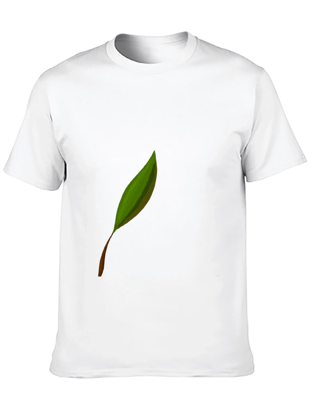 Leaf Graphic Print Black Tee