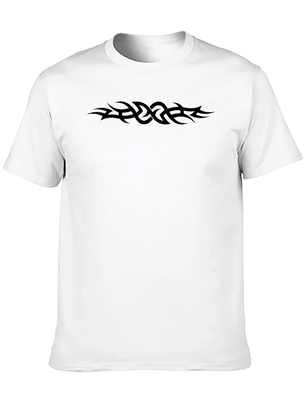 Tribal Tattoo T-Shirt - Black Crew Neck