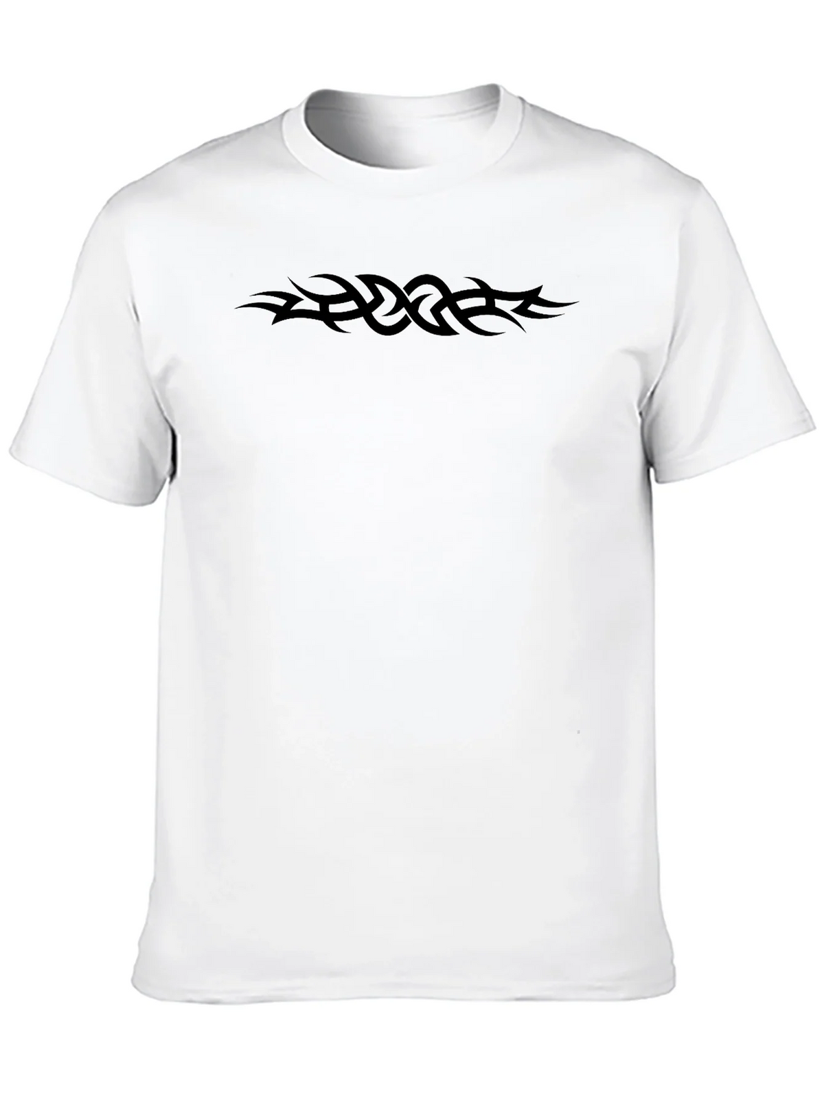 Tribal Tattoo T-Shirt - Black Crew Neck